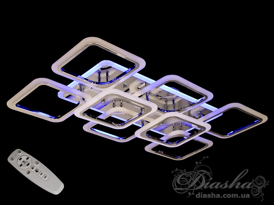 Прямокутна люстра Led з пультом, димером, 190 Вт. Придбання цієї люстри це ваша інвестиція в якісне освітлення вашої оселі.