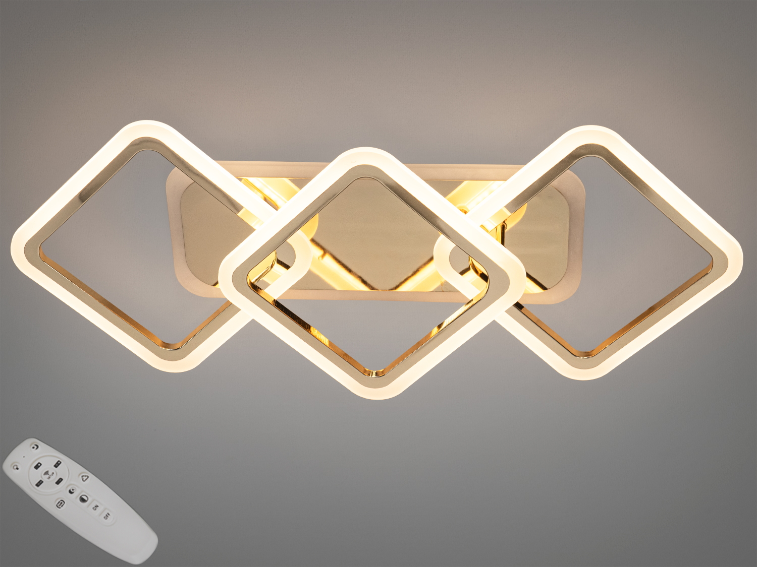 LED люстра в золоті поєднує інновації, стиль та комфорт, щоб кожен день вашого життя став трішки яскравішим.