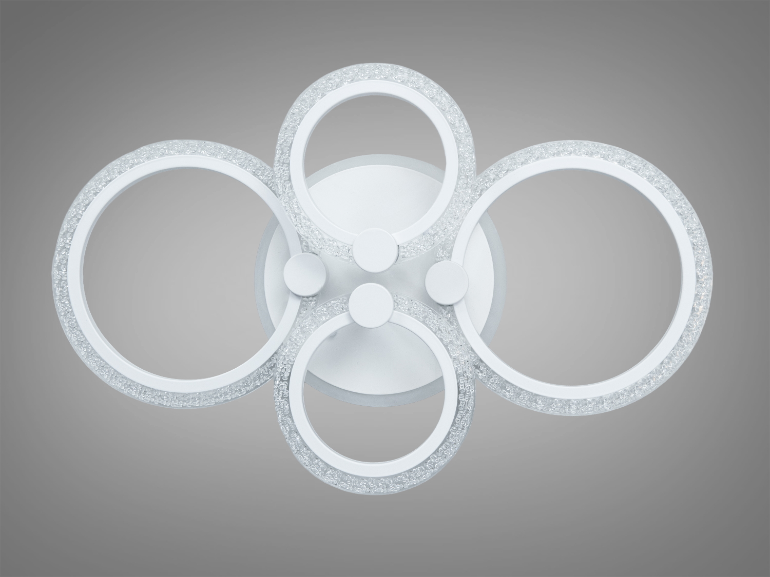 Стельова люстра Diasha біла LED 60Вт пульт 4 кільця