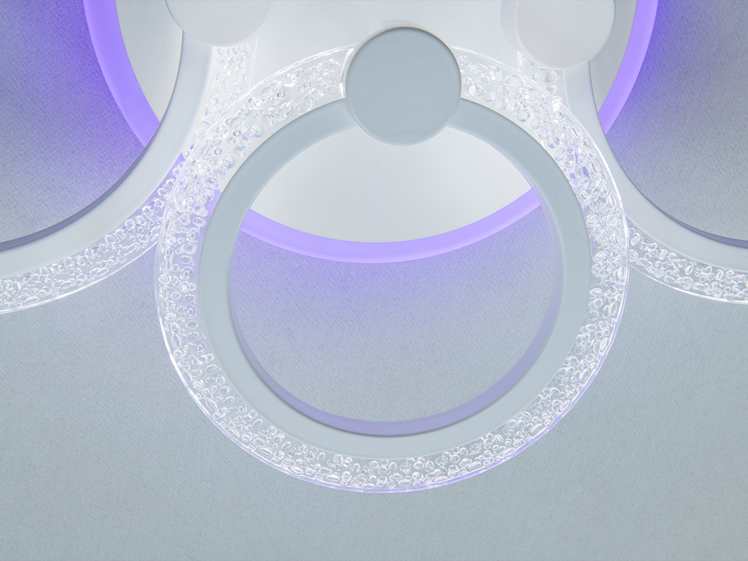 Стельова люстра Diasha біла LED 60Вт пульт 4 кільця