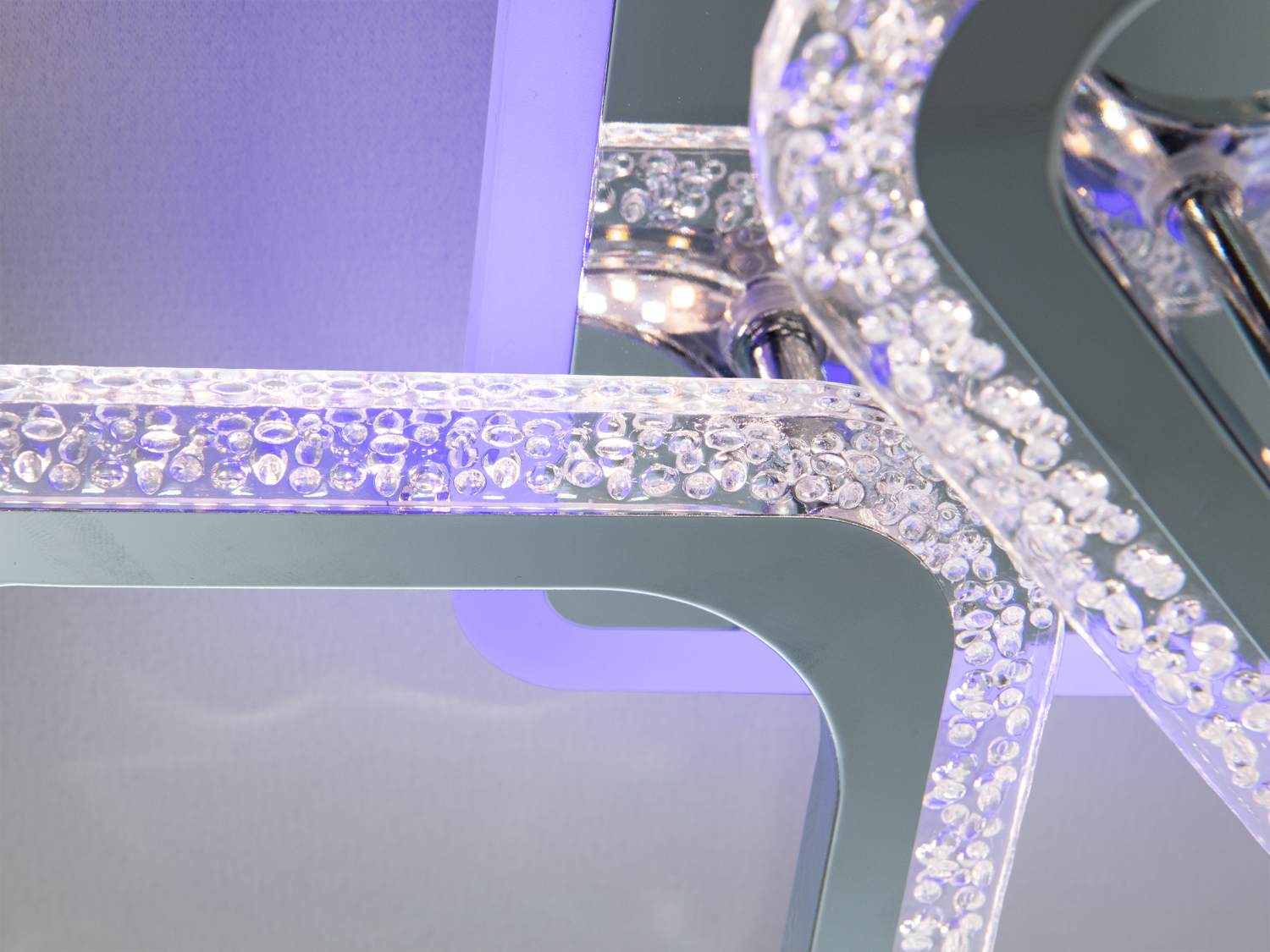 Стельова LED люстра хром 70Вт пульт 5 модулів