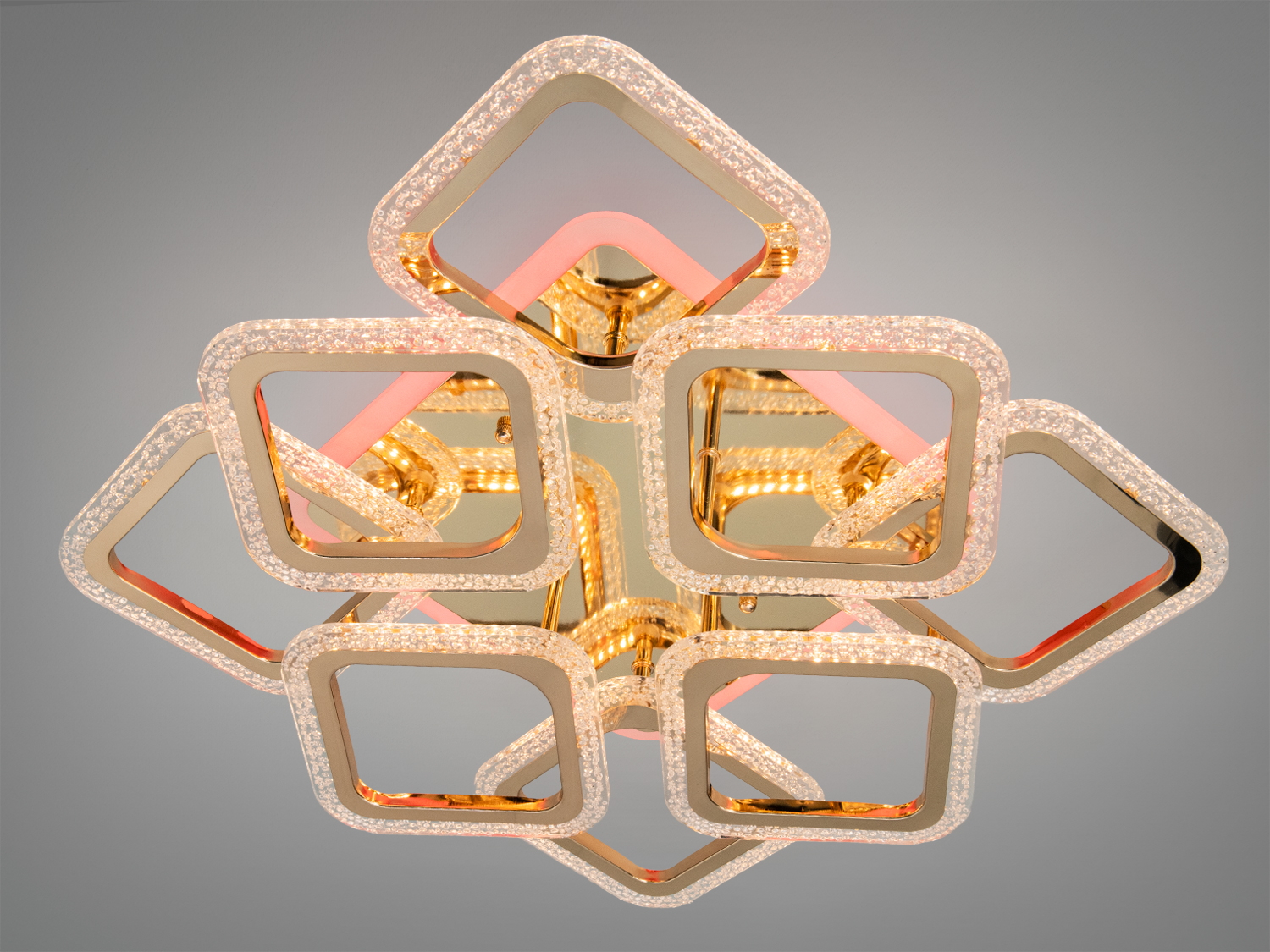 Стельова LED люстра з диммером та підсвічуванням 90W