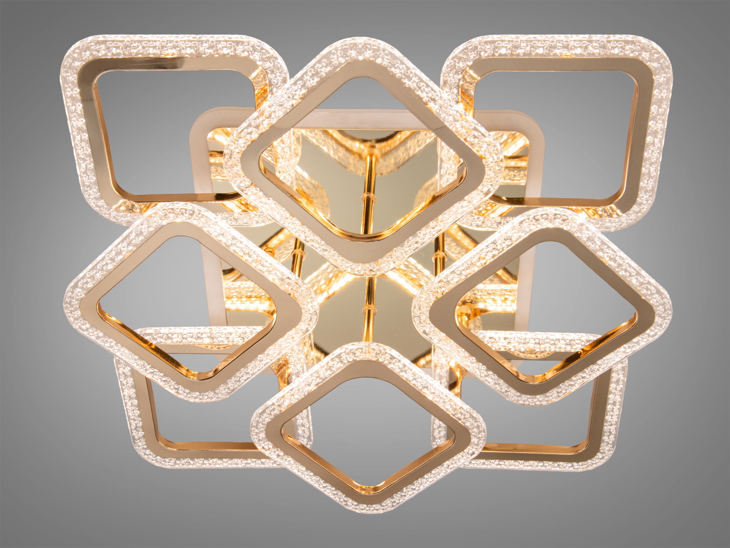 Стельова LED люстра з диммером та підсвічуванням 90W