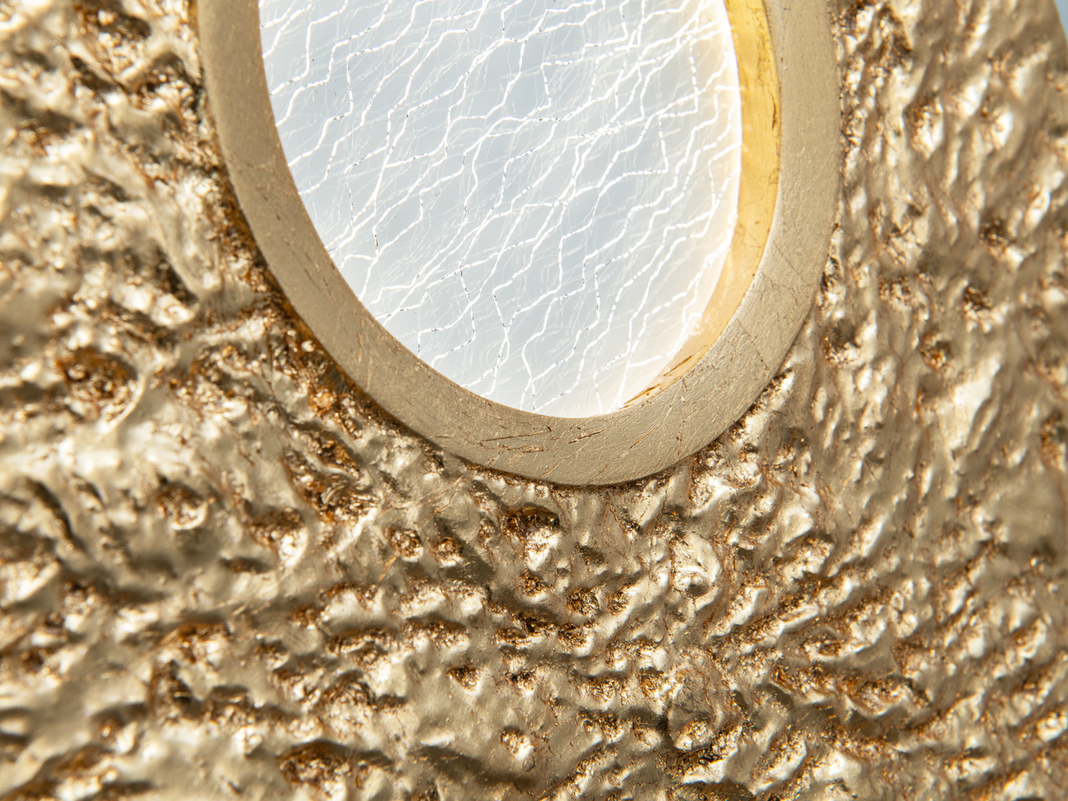 Настінний LED світильник бра круглий золото 15 Вт