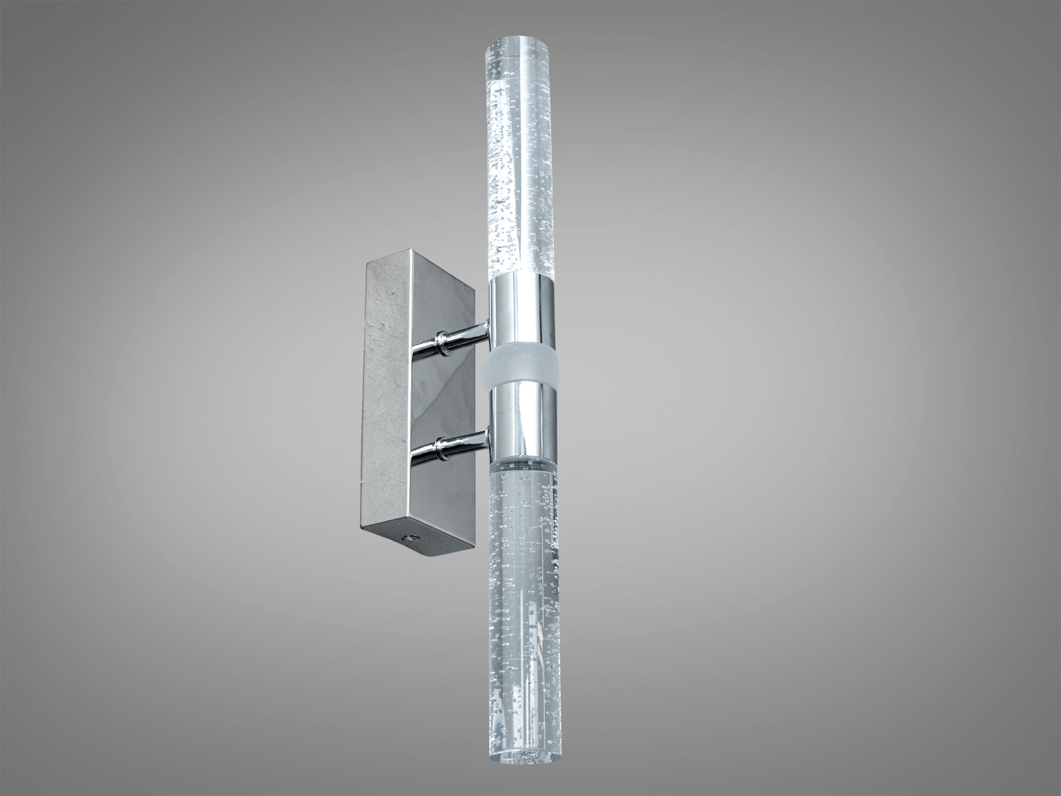 Вертикальний світильник з прозорою трубкою, що створює ефект бульбашок. Ідеально підходить для освітлення ванної кімнати.