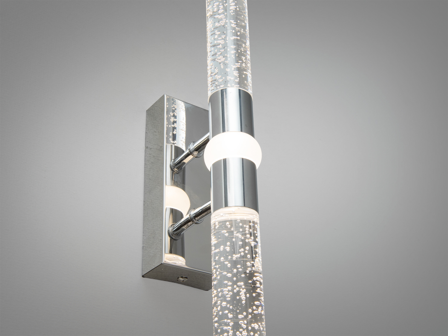 Настінний LED бра хром 8 Вт трубка з бульбашками