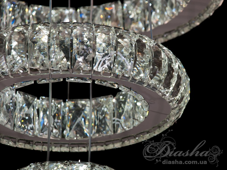 Кришталева світлодіодна люстра-підвіс, 50W