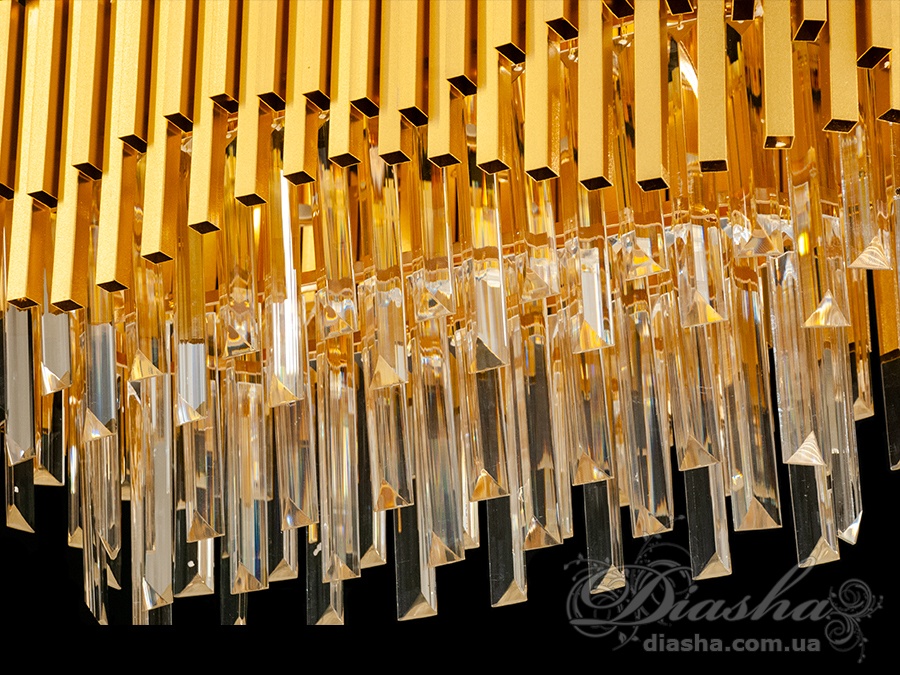 Хрустальная люстра овальной формы для гостиной со встроенной светодиодной подсветкой 55Вт