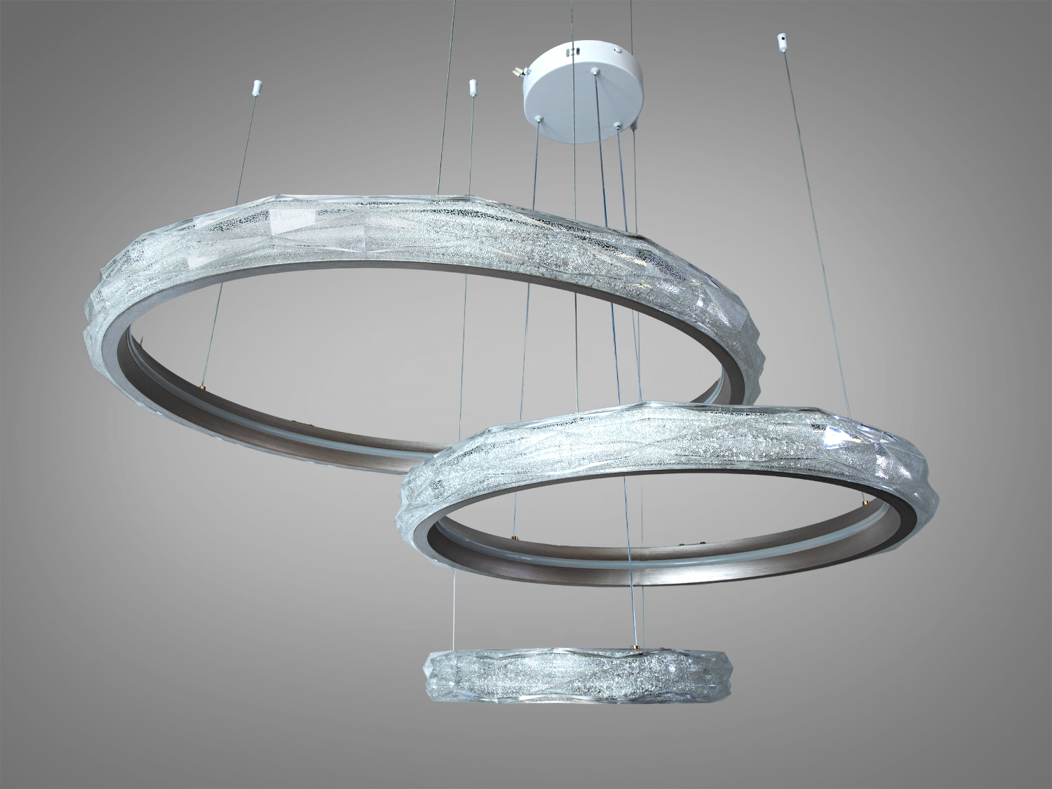 Підвісна люстра LED Diasha шампань 195Вт пульт