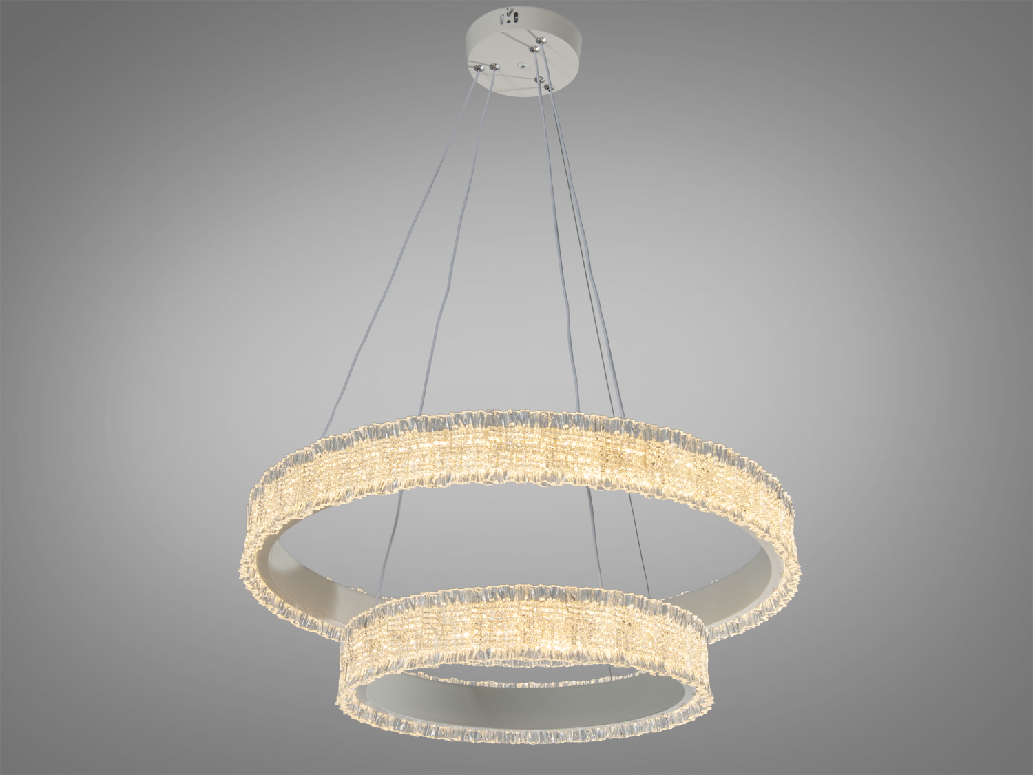 Підвісна LED люстра Diasha чорна 140W пульт кільця