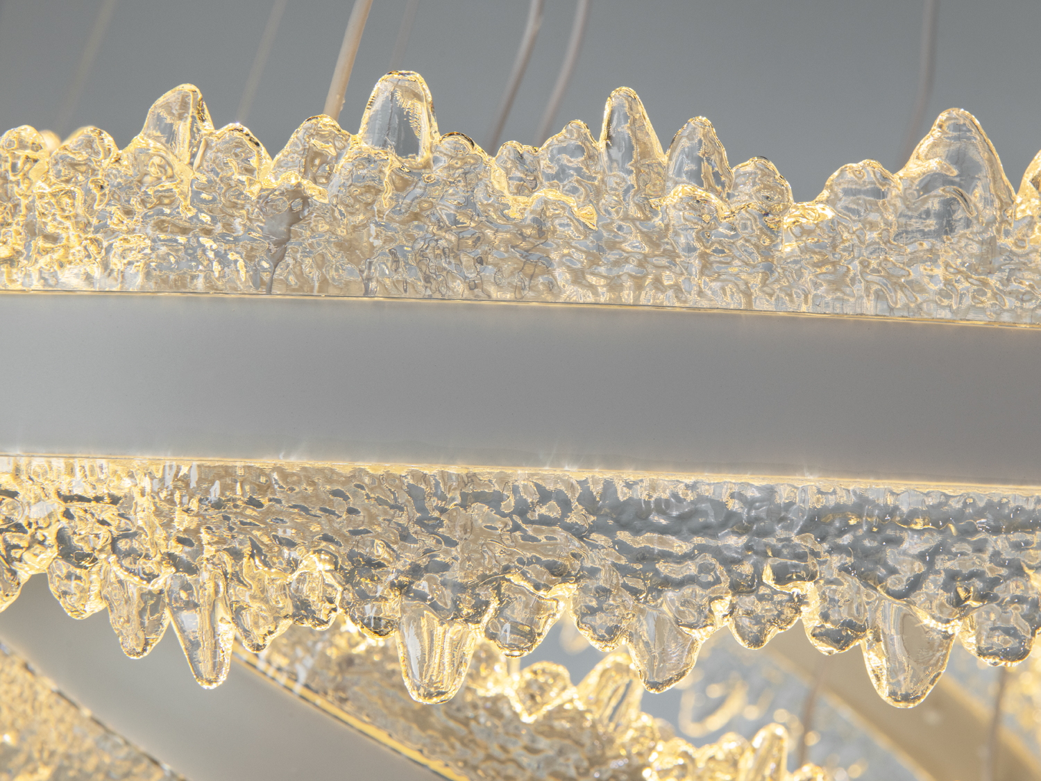 Світлодіодна підвісна люстра 3 кільця 185 Вт біла