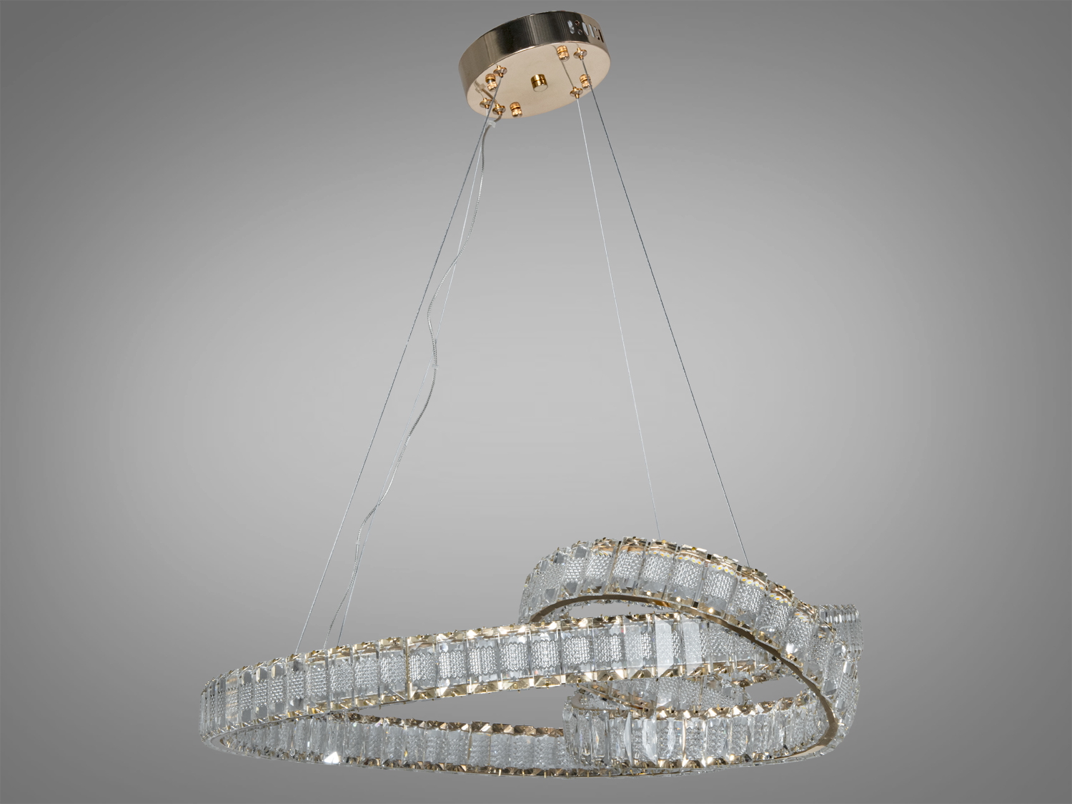 Світлодіодна люстра Мебіус золото 92 Вт пульт