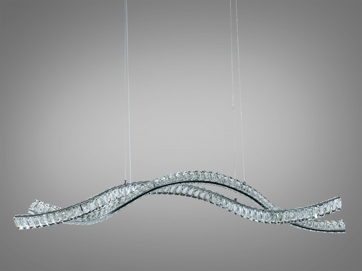 Підвісна люстра Diasha хром 85 Вт пульт LED