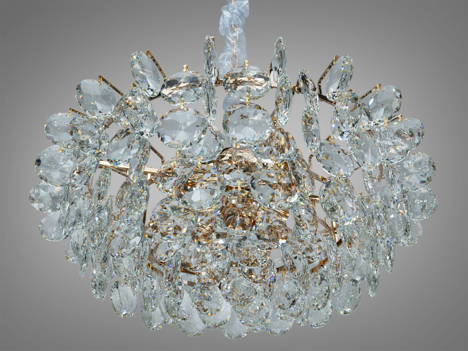 Люстра підвісна Diasha класика золото 8xE14 кришталь