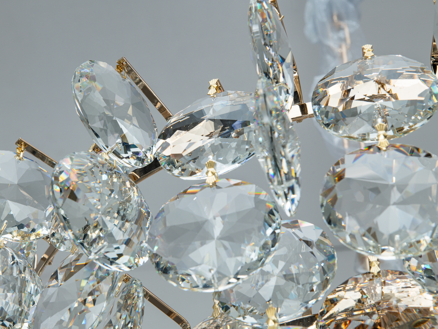 Підвісна кришталева люстра Diasha золото 11xE14