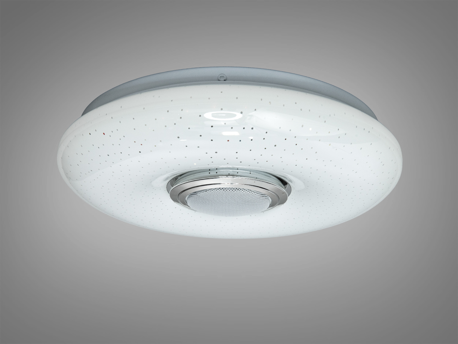 LED стельова люстра біла 45 Вт з Bluetooth колонкою