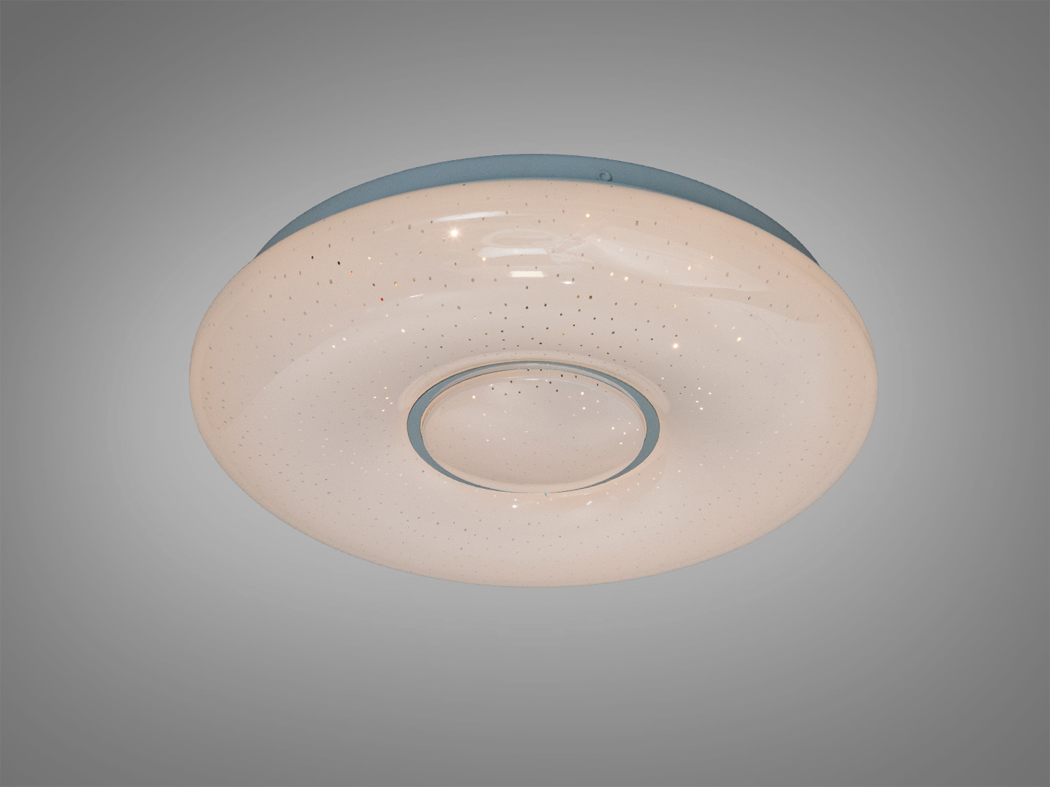 Світильник з білим корпусом та гладкою поверхнею, що забезпечує м′яке освітлення. Підходить для офісних приміщень.