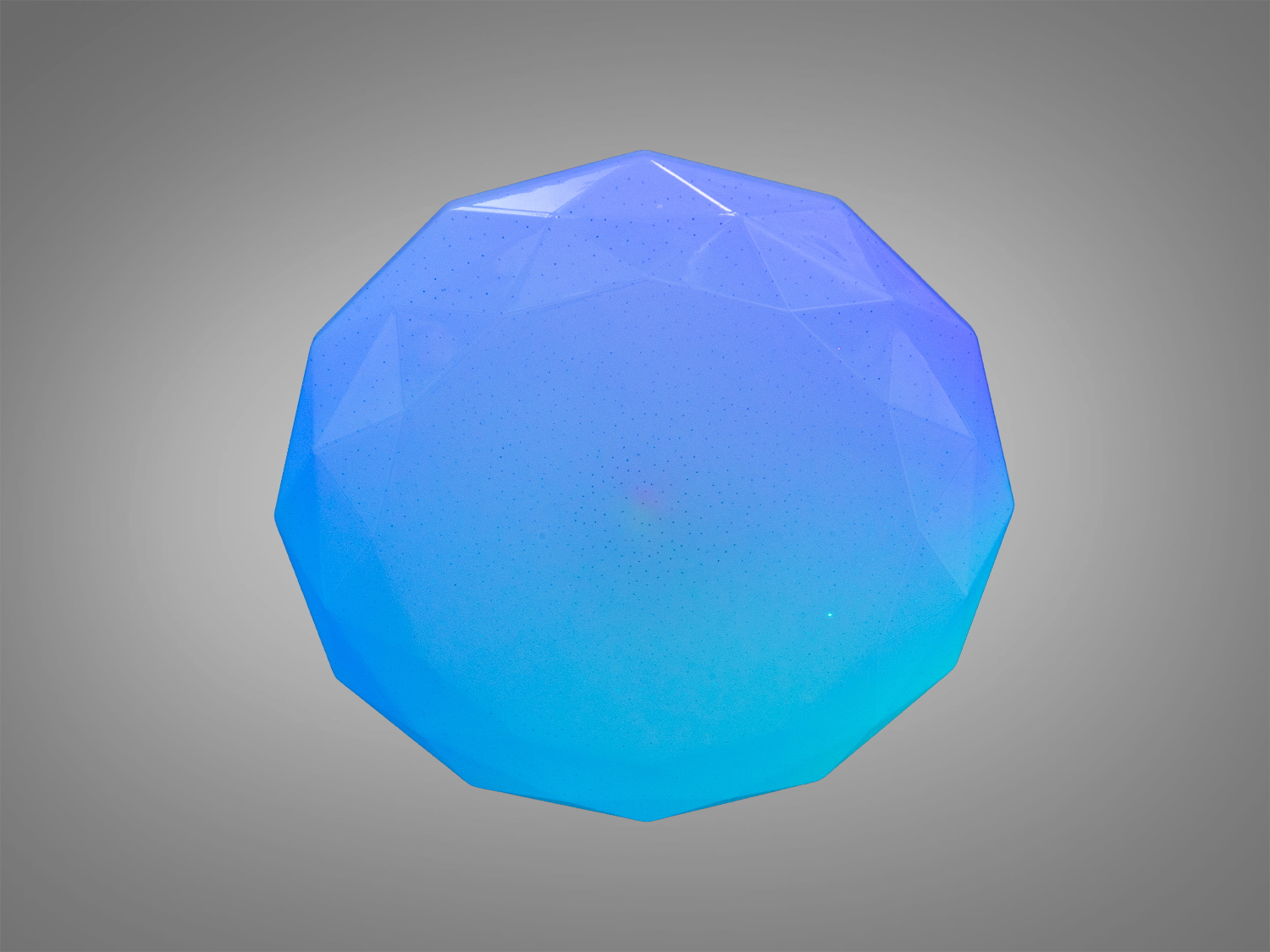 Стельовий світильник з багатогранною формою, синьо-фіолетове світло, підходить для створення атмосфери в інтер′єрі.