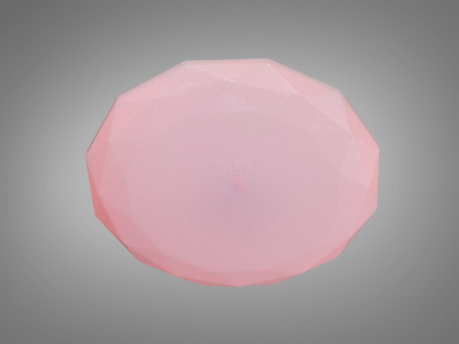 Стельовий світильник з багатогранною формою, рожеве світло, ідеальний для романтичного інтер′єру.