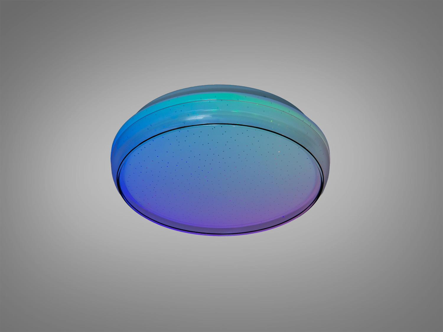 Стельовий світильник з прозорим обідком, що створює ефект зіркового неба. Ідеальний для спальні або вітальні.