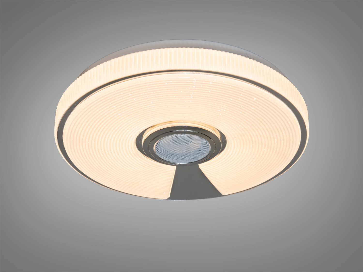 Стельова люстра біла 45 Вт з Bluetooth колонкою та підключенням до розумного будинку