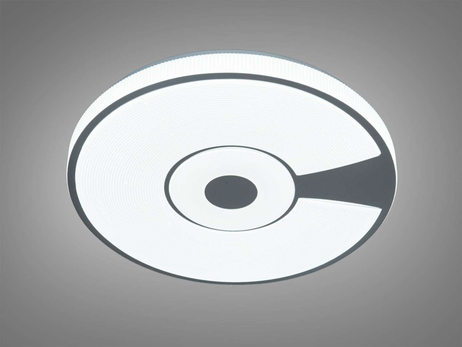 Біле світлодіодне освітлення круглої форми для стелі. Підходить для офісних або житлових приміщень, забезпечуючи рівномірне освітлення.