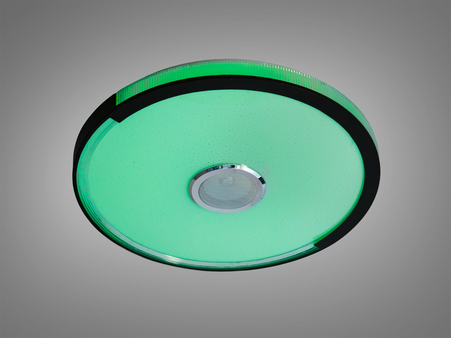 Світильник з зеленим світлом, кругла форма, підходить для офісних приміщень. Вбудований динамік для музики.