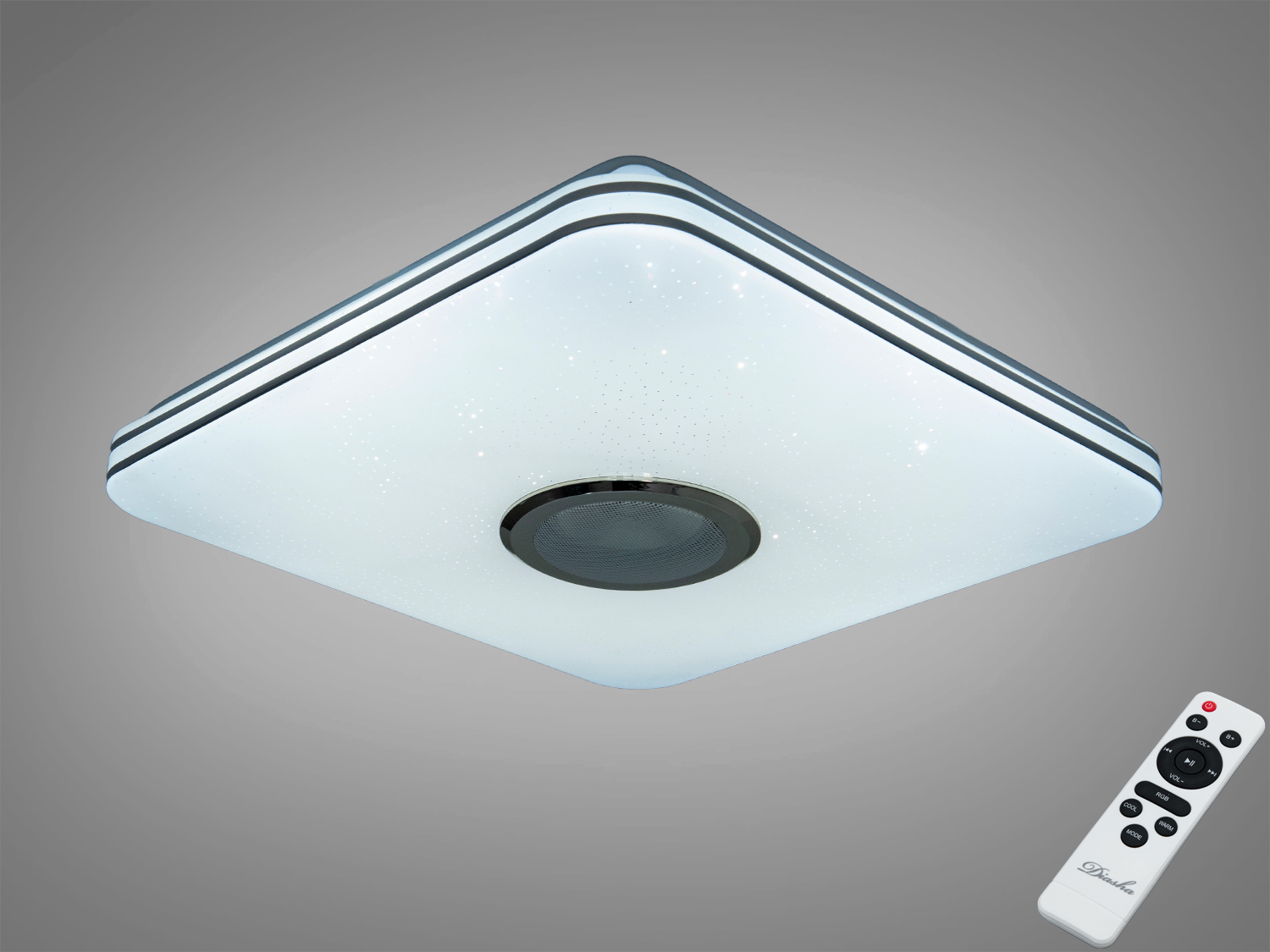 Світлодіодний стельовий світильник квадратної форми з дистанційним управлінням, підходить для сучасного інтер′єру.