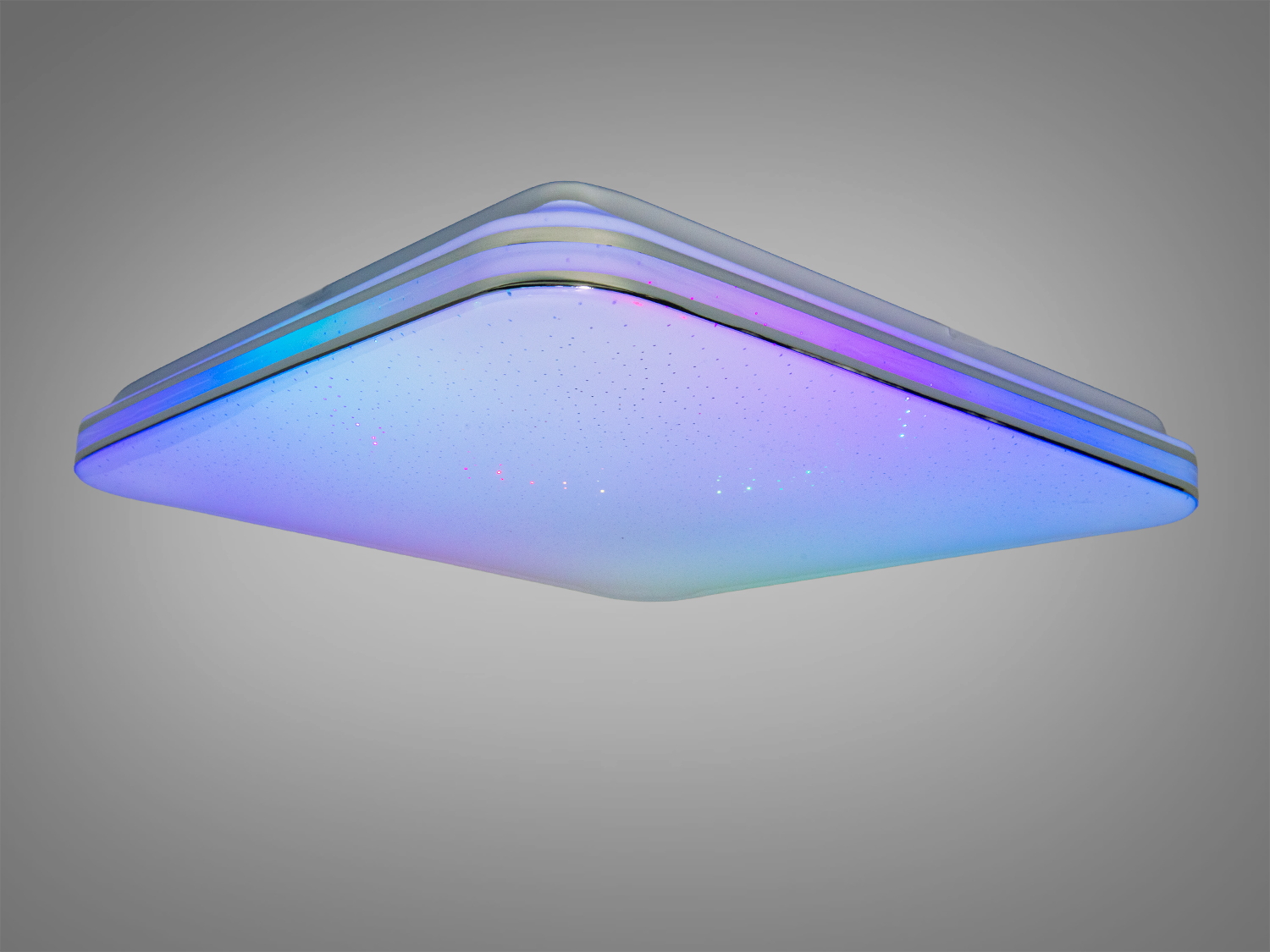Стельова смарт LED RGB люстра біла 70 Вт 12 м²