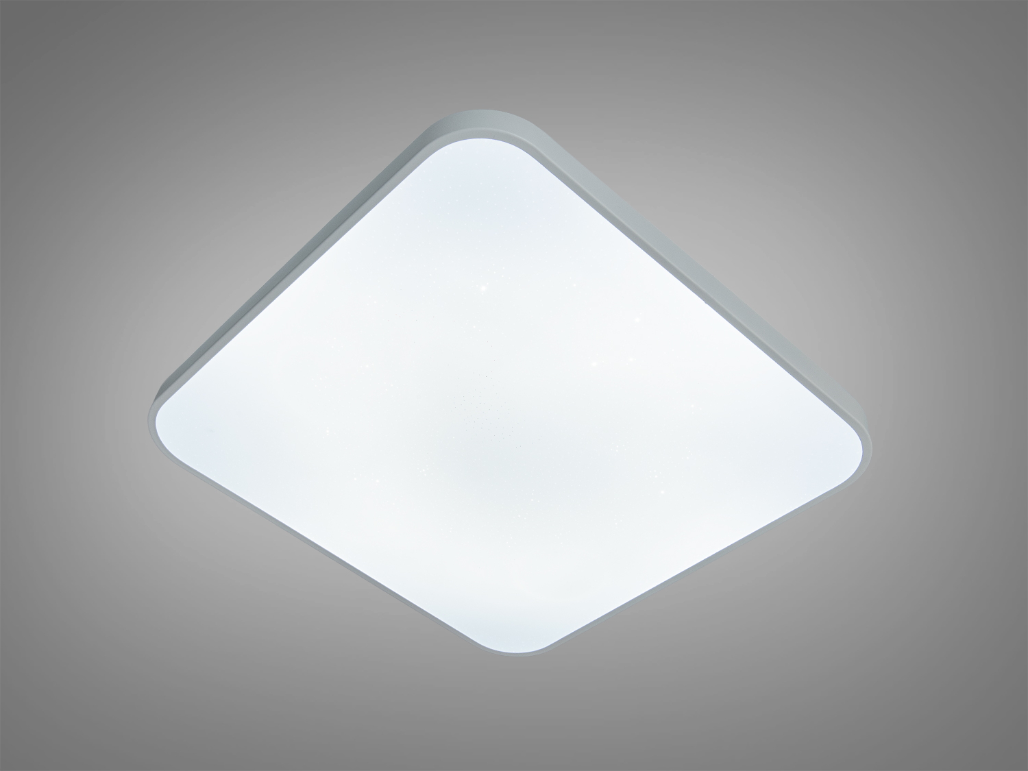 Квадратний світильник з холодним білим світлом, підходить для офісних приміщень.