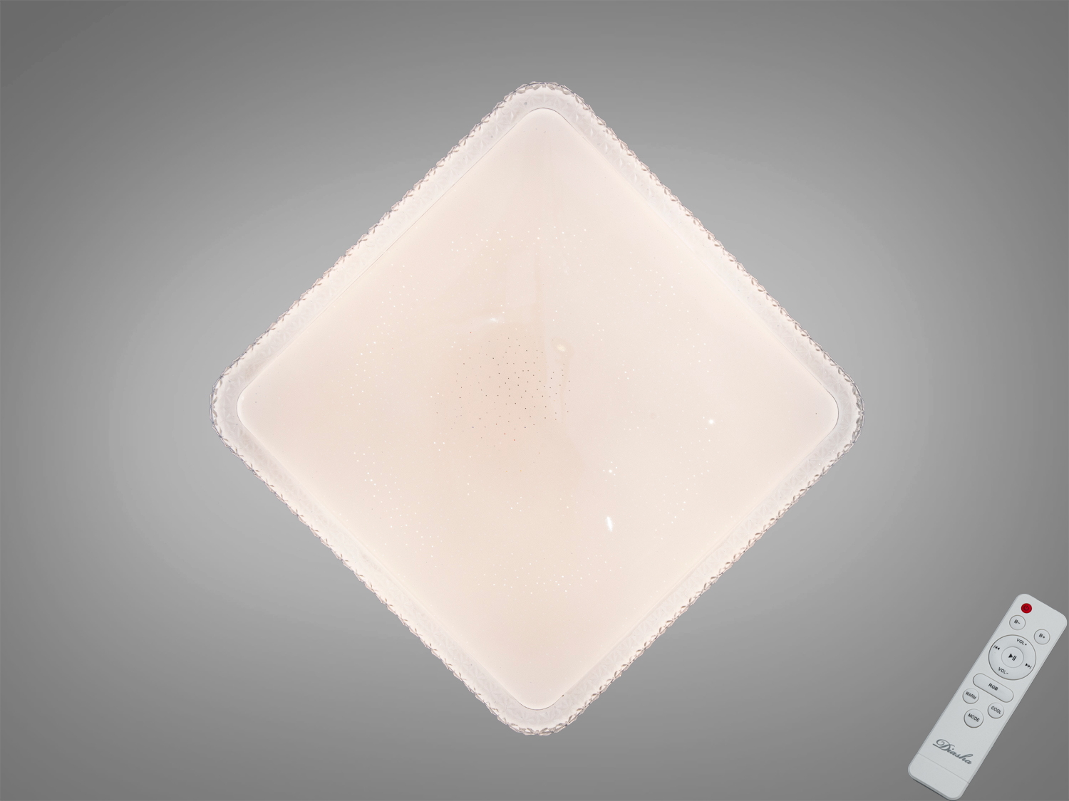 Світлодіодна стельова лампа квадратної форми з пультом дистанційного керування, призначена для домашнього інтер′єру.