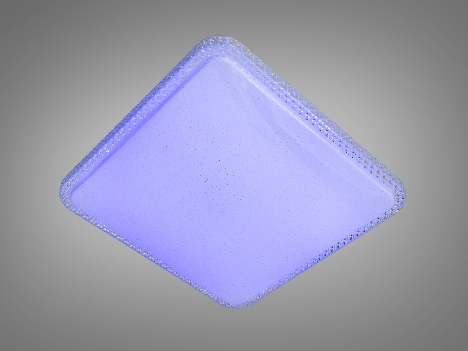 Світильник з фіолетовим світлом, квадратна форма, декоративна рамка, підходить для встановлення у вітальні або студії.