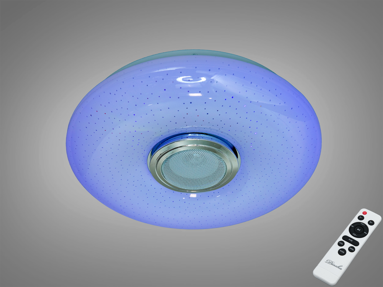 Кругла LED стельова люстра 34 Вт, біла, для кімнат до 6 м². Рівномірне м’яке світло, накладний монтаж, керування від вимикача, без пульта.