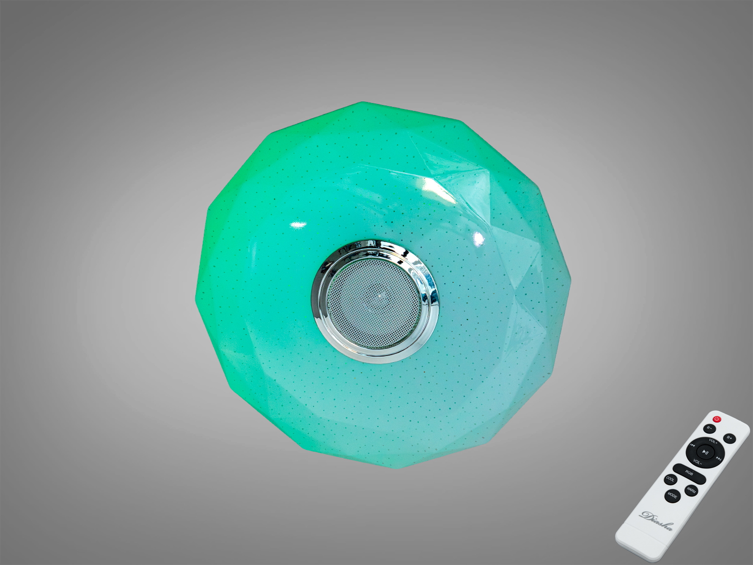 Кругла LED стельова люстра 34 Вт, біла, для кімнат до 6 м². Рівномірне м’яке світло, накладний монтаж, керування від вимикача, без пульта.