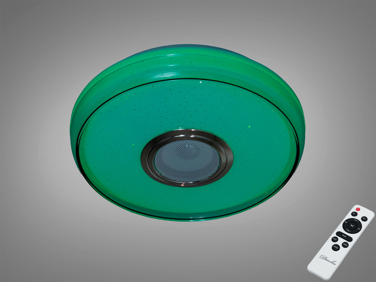 Кругла LED стельова люстра 34 Вт, біла, для кімнат до 6 м². Рівномірне м’яке світло, накладний монтаж, керування від вимикача, без пульта.