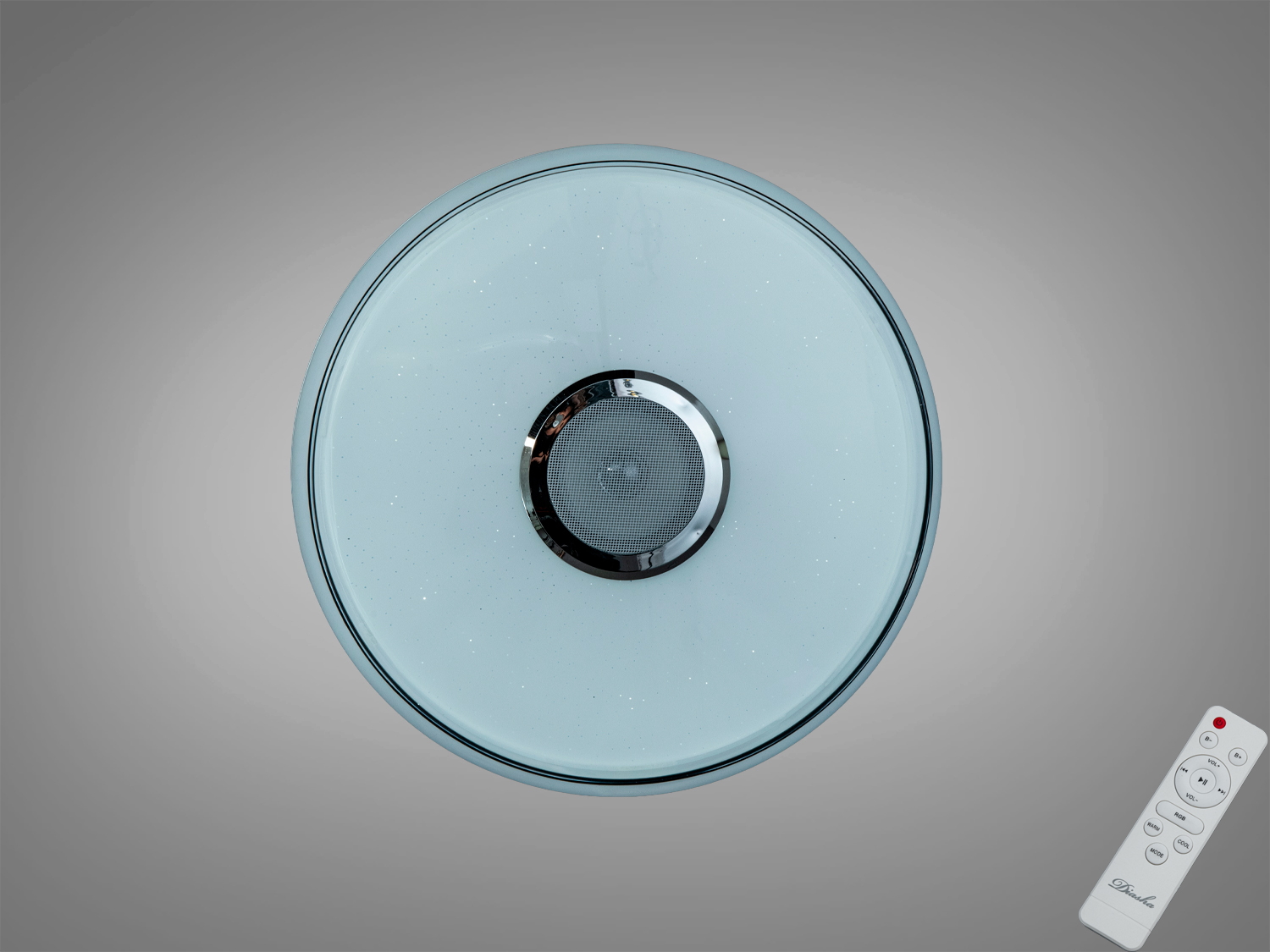 Смарт LED люстра 70 Вт для до 12 м² з RGB і Bluetooth. Керування світлом та музикою через i Link або пульт, таймери, режим музичного ритму та звукові ефекти.