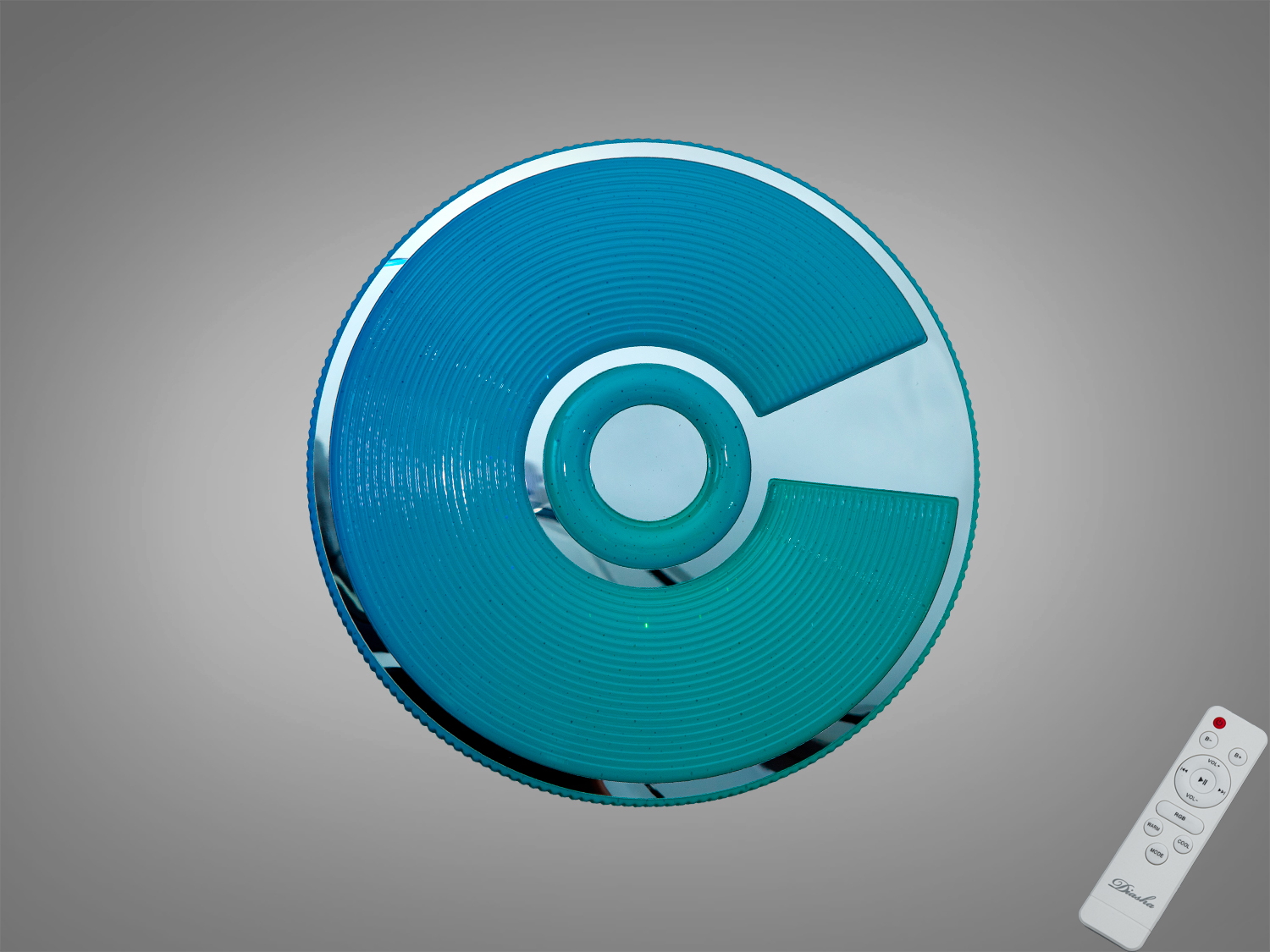 Кругла LED стельова люстра 34 Вт, біла, для кімнат до 6 м². Рівномірне м’яке світло, накладний монтаж, керування від вимикача, без пульта.