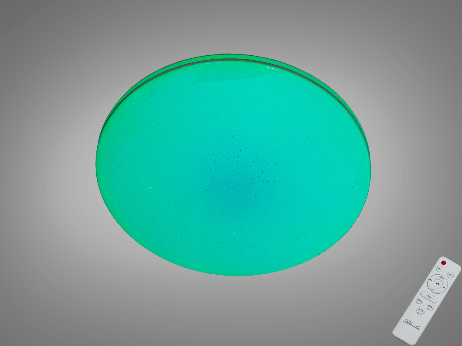 Кругла смарт LED люстра Diasha 70Вт з RGB, пультом і керуванням через додаток iLink. Рекомендована площа освітлення до приблизно 12 м².