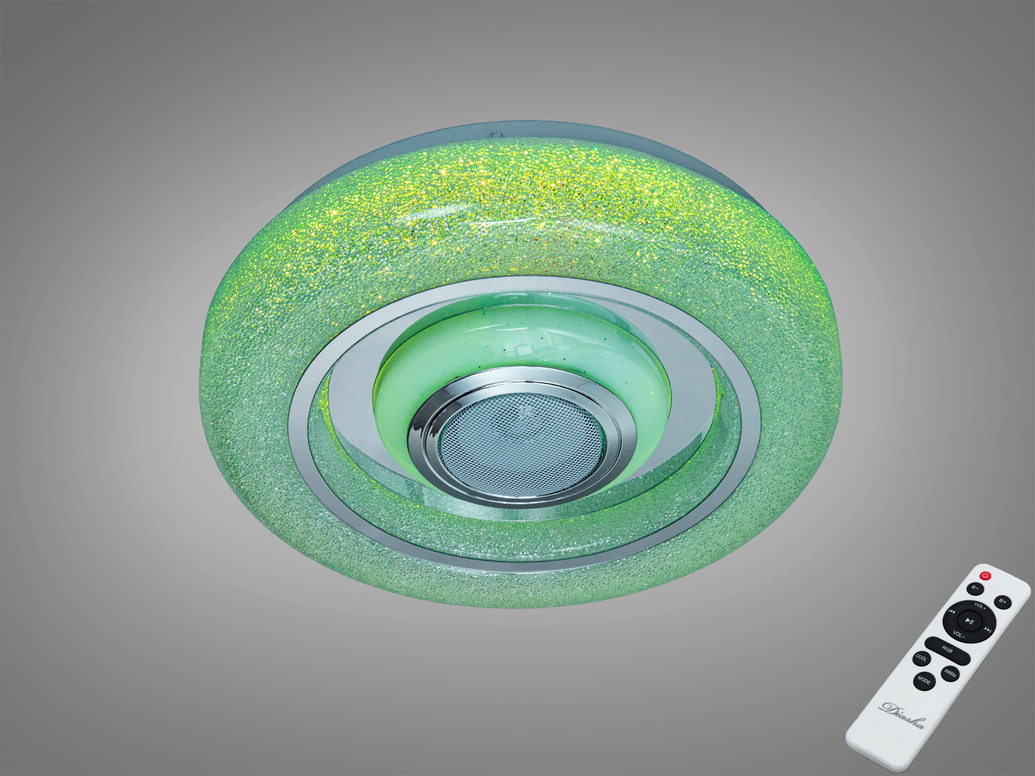 Кругла LED стельова люстра 34 Вт, біла, для кімнат до 6 м². Рівномірне м’яке світло, накладний монтаж, керування від вимикача, без пульта.