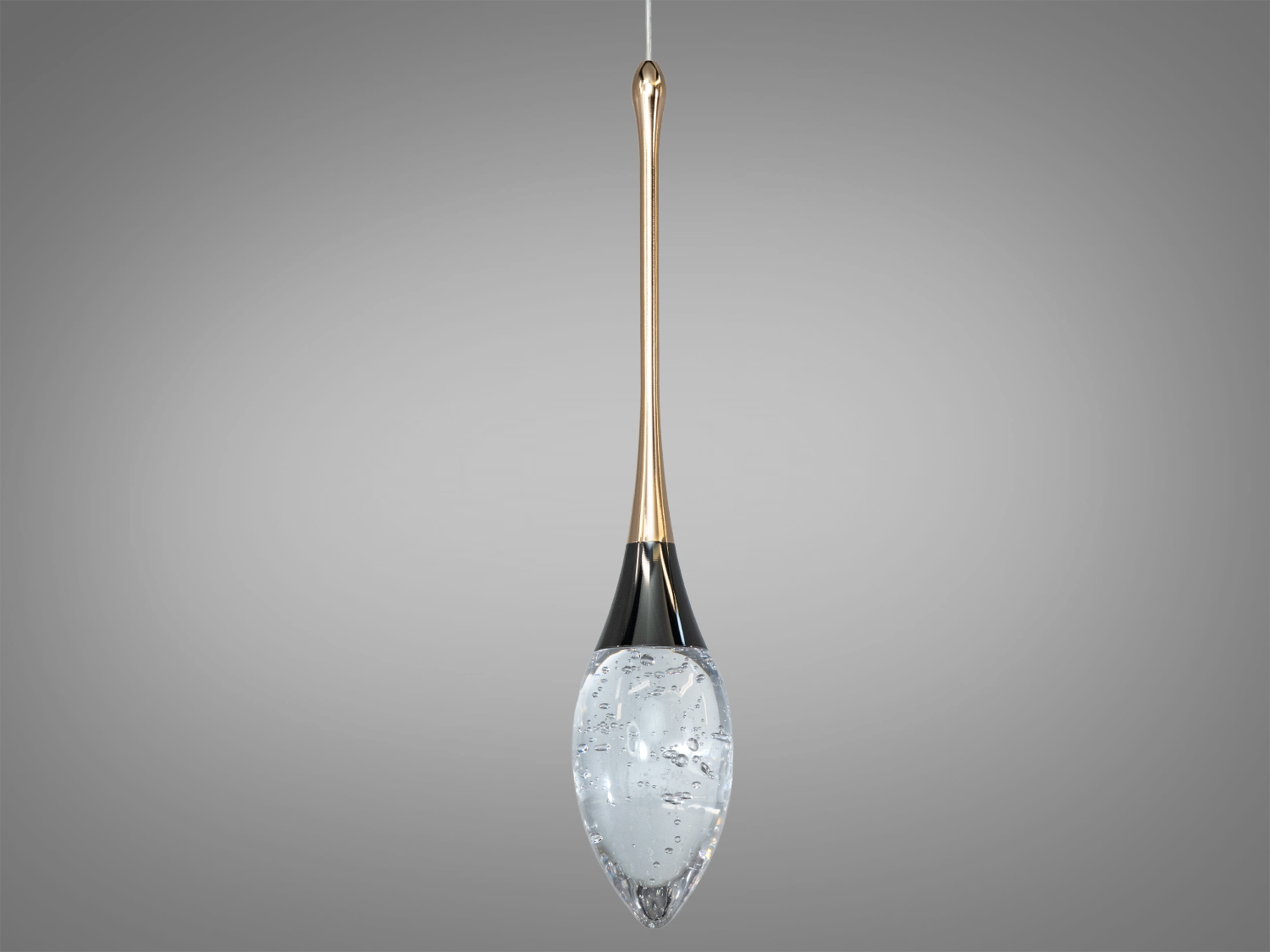 Одинарний підвіс LED золотий 4 Вт 220 лм скло