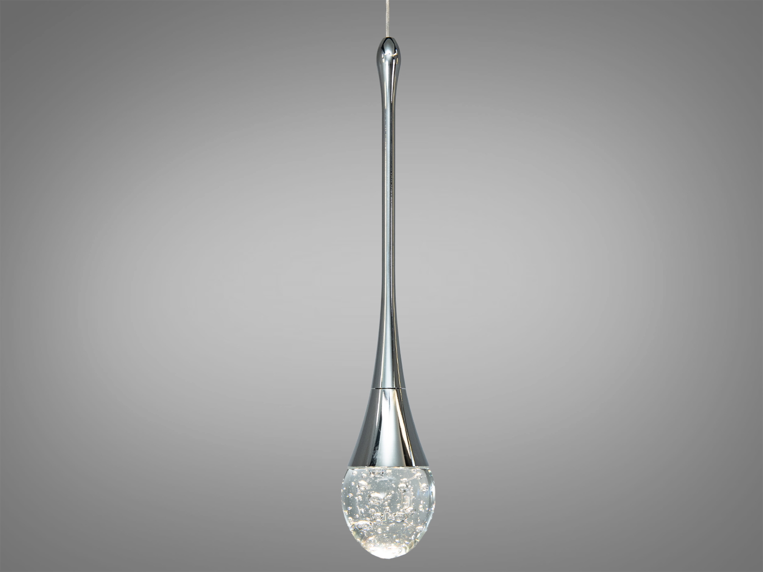 Одинарний LED підвіс хром 4 Вт 220 лм кришталь