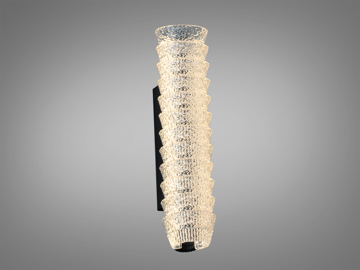 Декоративний світильник з рельєфним акрилом у чорному корпусі, що підходить для настінного монтажу. Відмінно підкреслить стильний інтер′єр.