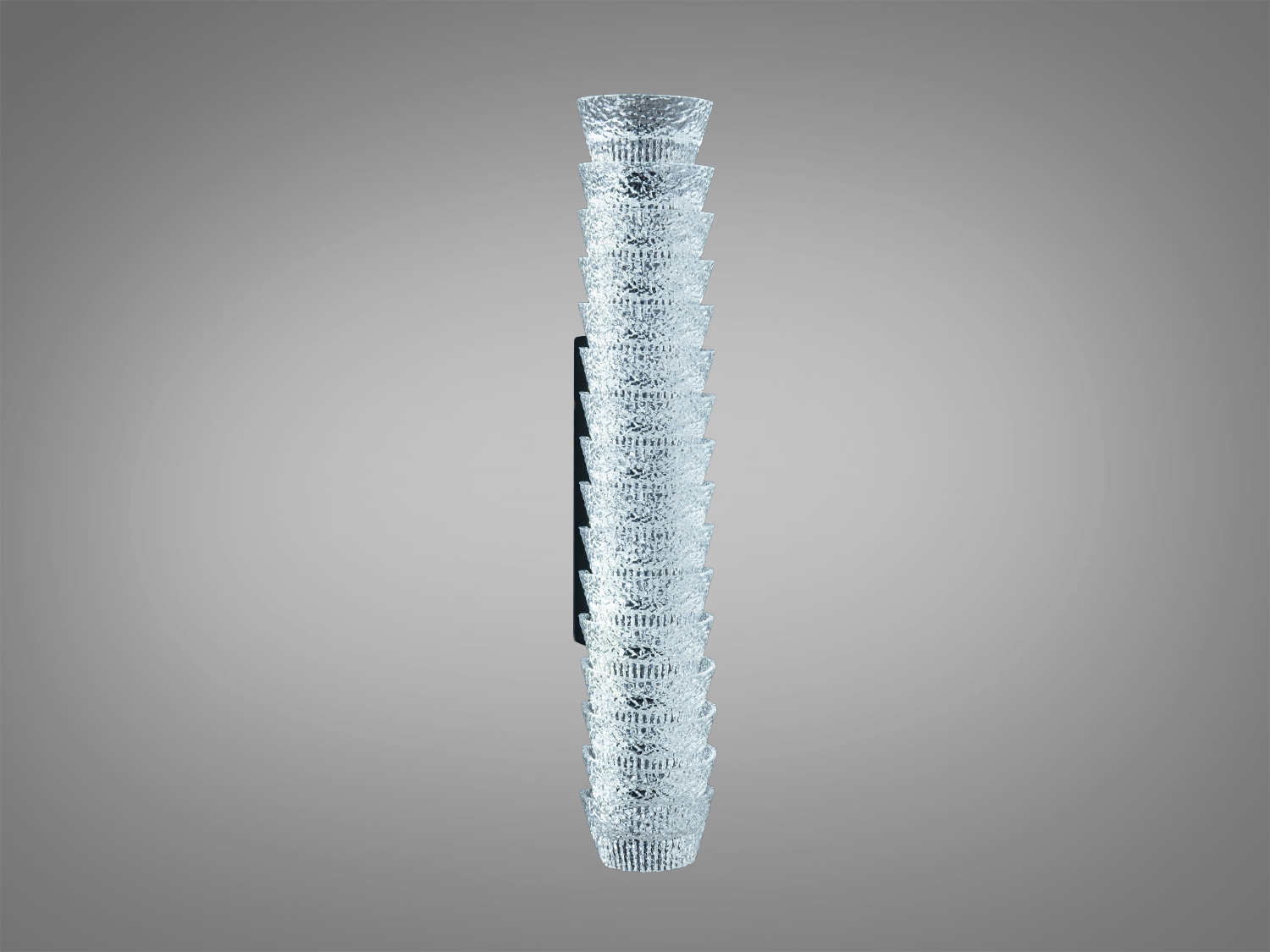 Декоративний світильник з рельєфним акрилом у чорному корпусі, що підходить для настінного монтажу. Відмінно підкреслить стильний інтер′єр.