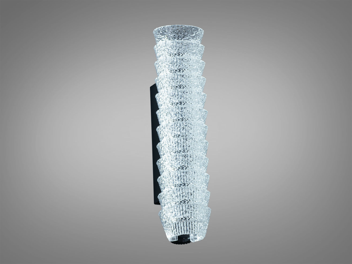 Настінний LED світильник 11 Вт у чорному корпусі з рельєфним акрилом. Три колірні температури 3200К/4100К/6000К з керуванням від настінного вимикача.