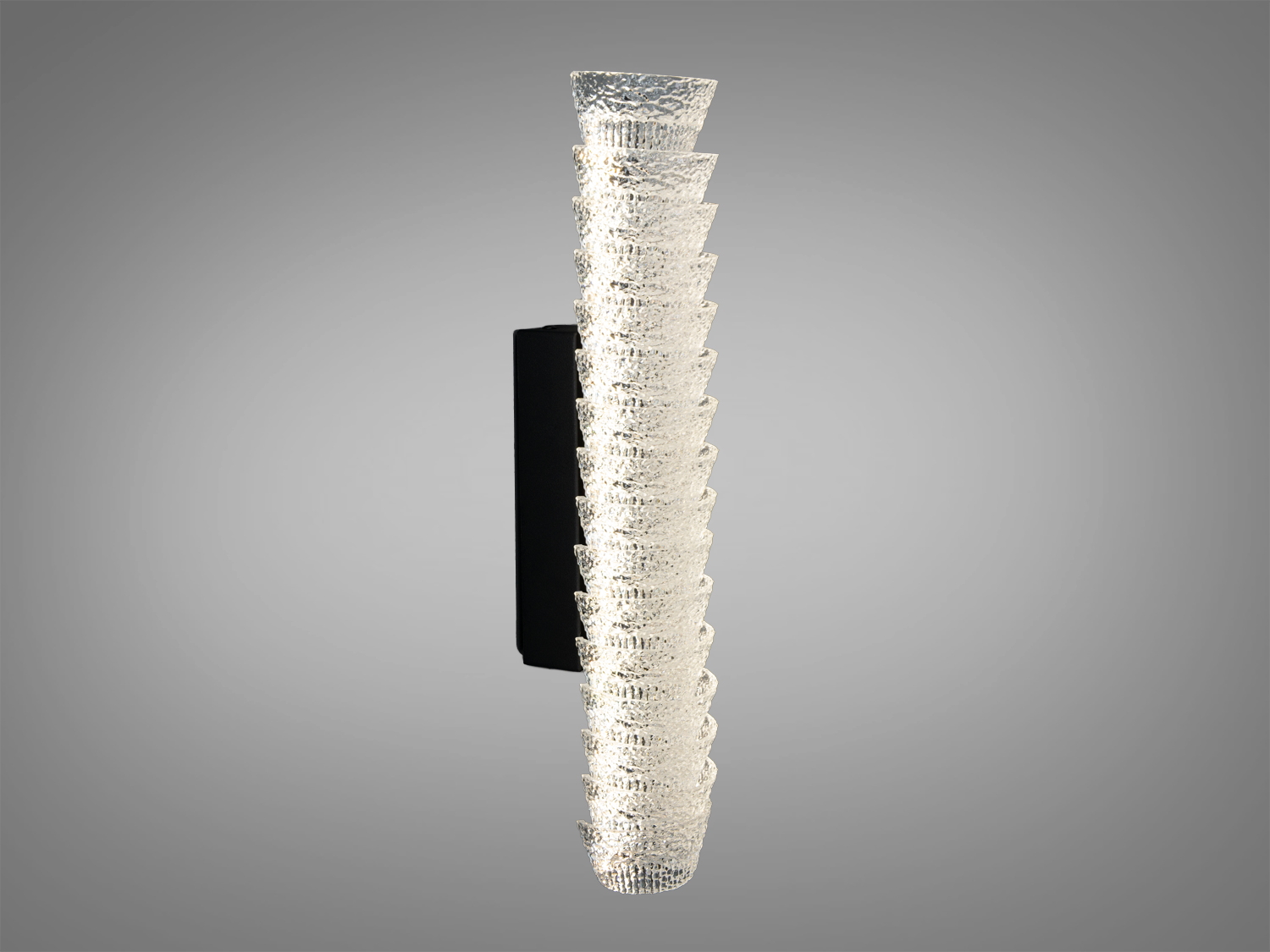 Настінний LED світильник 11 Вт у чорному корпусі з рельєфним акрилом. Три колірні температури 3200К/4100К/6000К з керуванням від настінного вимикача.