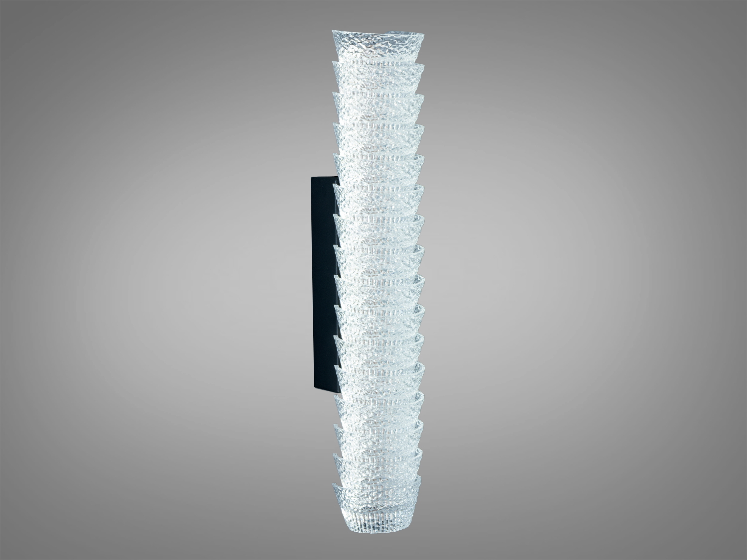 Настінний LED світильник 11 Вт у чорному корпусі з рельєфним акрилом. Три колірні температури 3200К/4100К/6000К з керуванням від настінного вимикача.