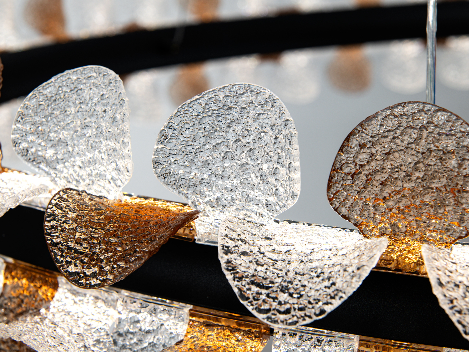 Люстра LED підвісна з пультом чорна 130 Вт 22 м²