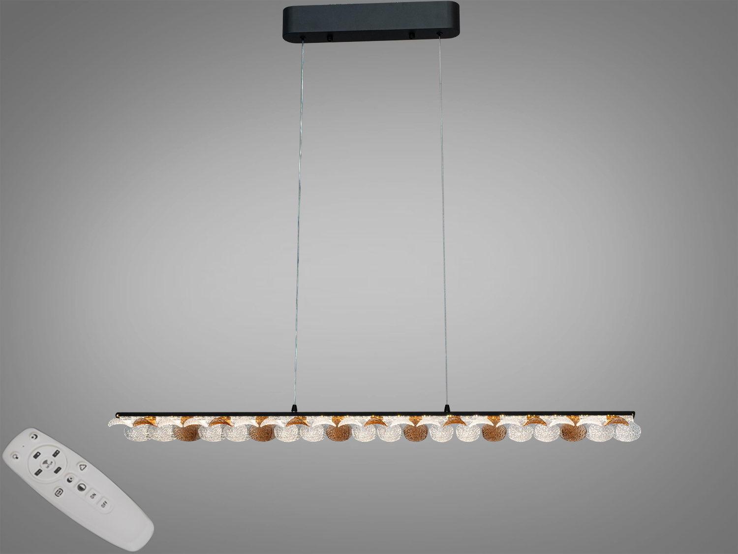 Підвісний світильник з дистанційним керуванням, витягнута форма, підходить для сучасного інтер′єру.