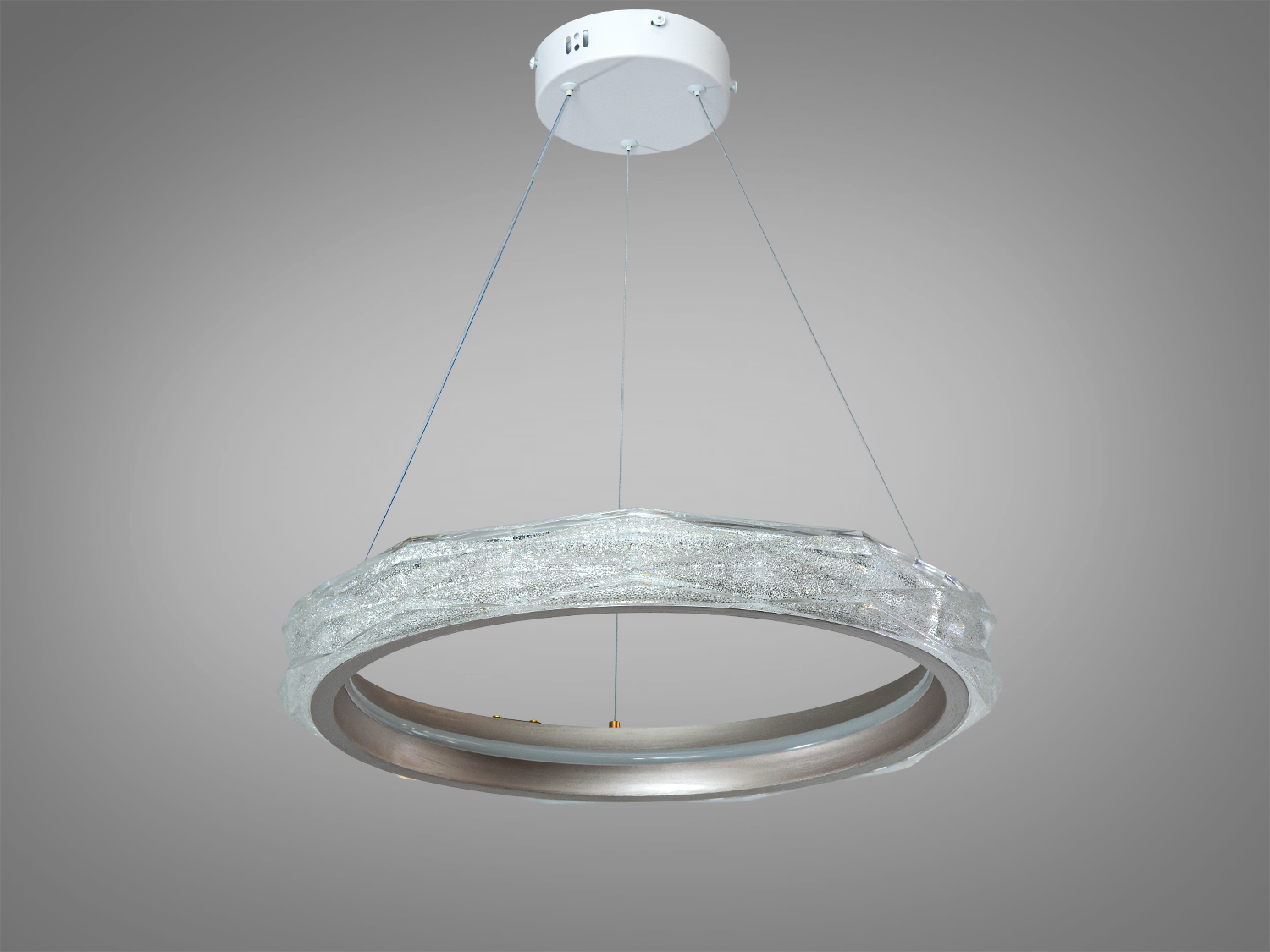 Люстра підвісна LED Diasha шампань 51Вт 50см пульт