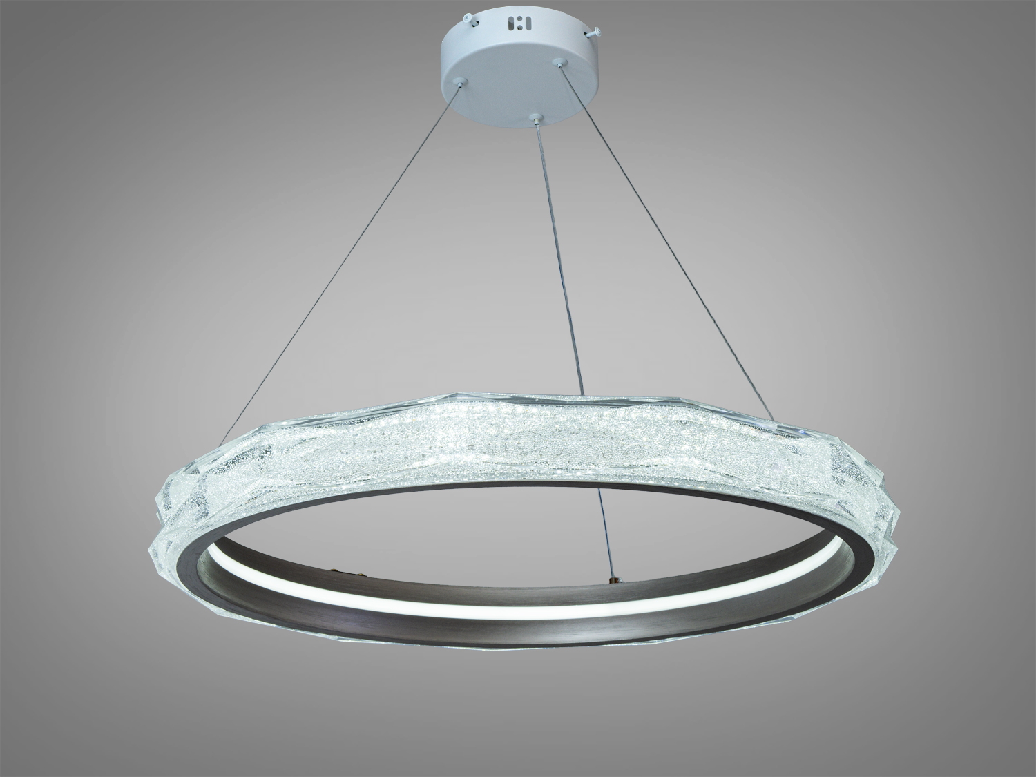 Підвісний світильник прямокутної форми з металу, підходить для офісних просторів, оснащений світлодіодами.